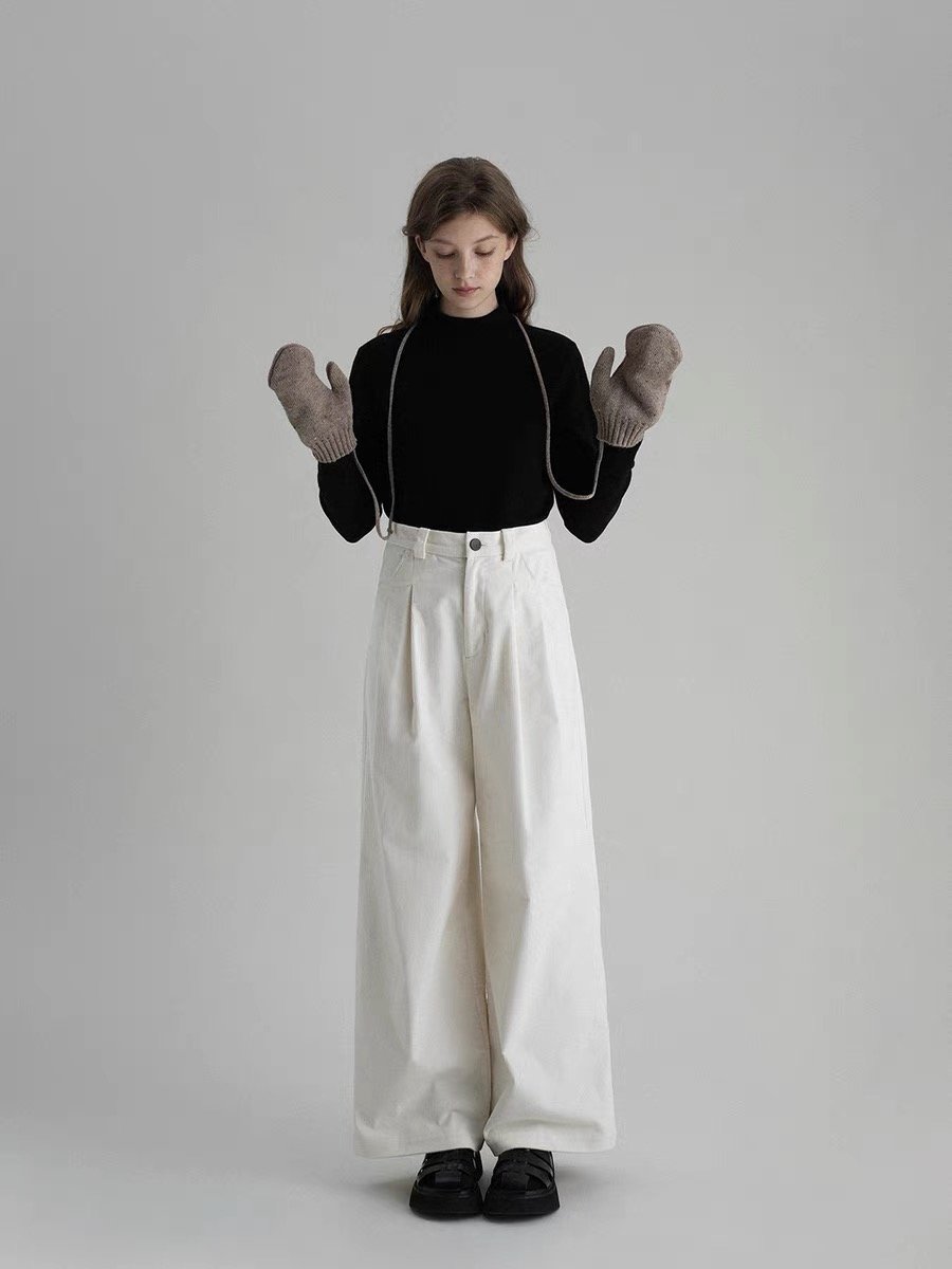 Vintage Corduroy Straight-Leg Casual Pants - Image 4