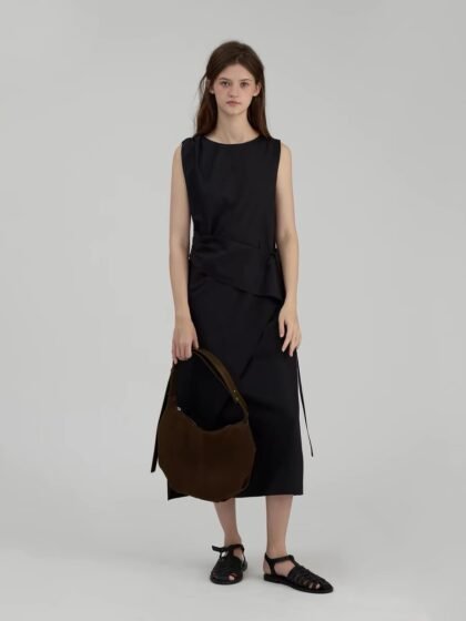 Sleeveless Cinched Waist Dress