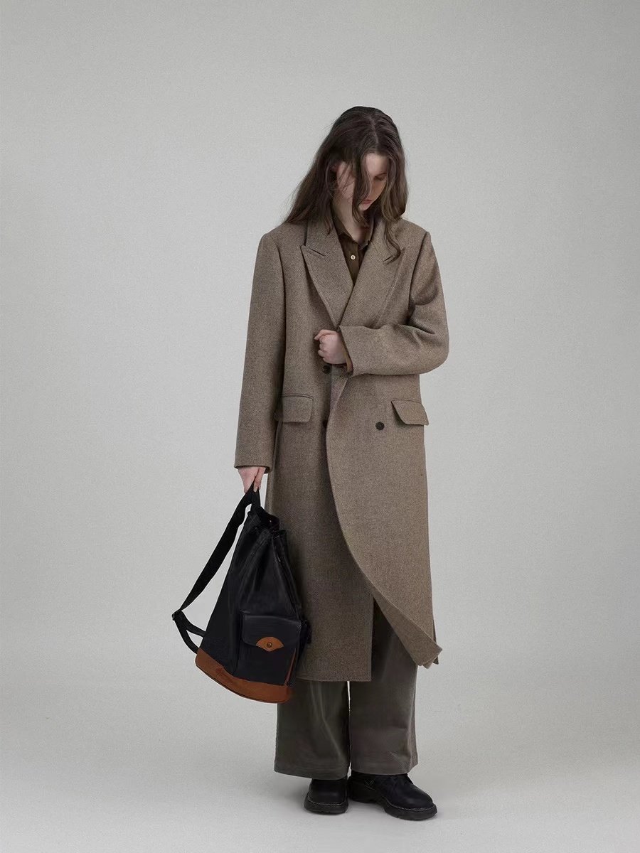 Vintage Slim-Fit Long Coat - Image 2