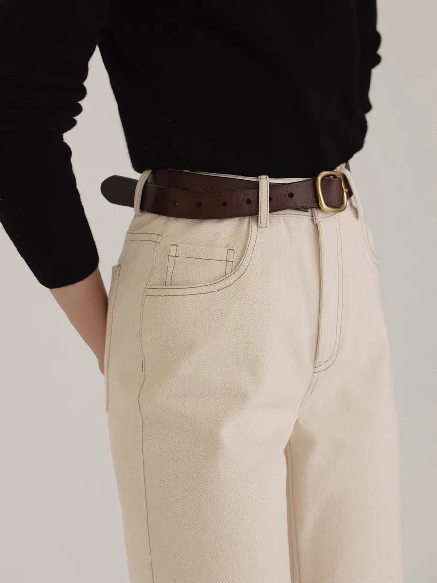 Pure Cotton High-Waisted Slim-Fit Jeans - Image 2