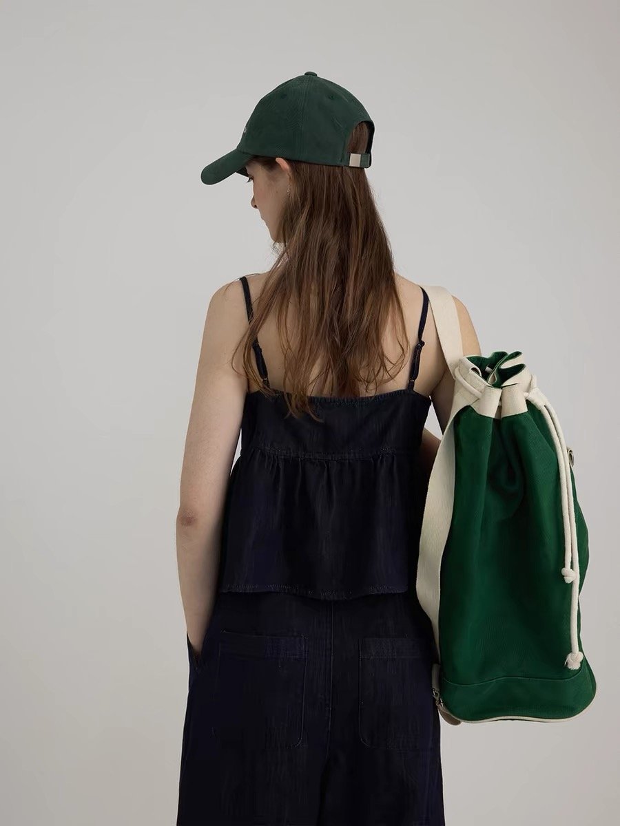 Washed Denim Casual Wide-Leg Pants - Image 2